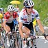 Frank et Andy Schleck pendant la quinzième étape du Tour de France 2008